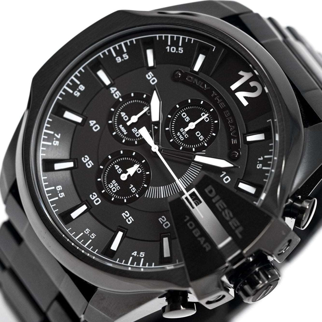 Diesel Dz4283 Men S Chronograph Mega Chief Black Pvd Watch
