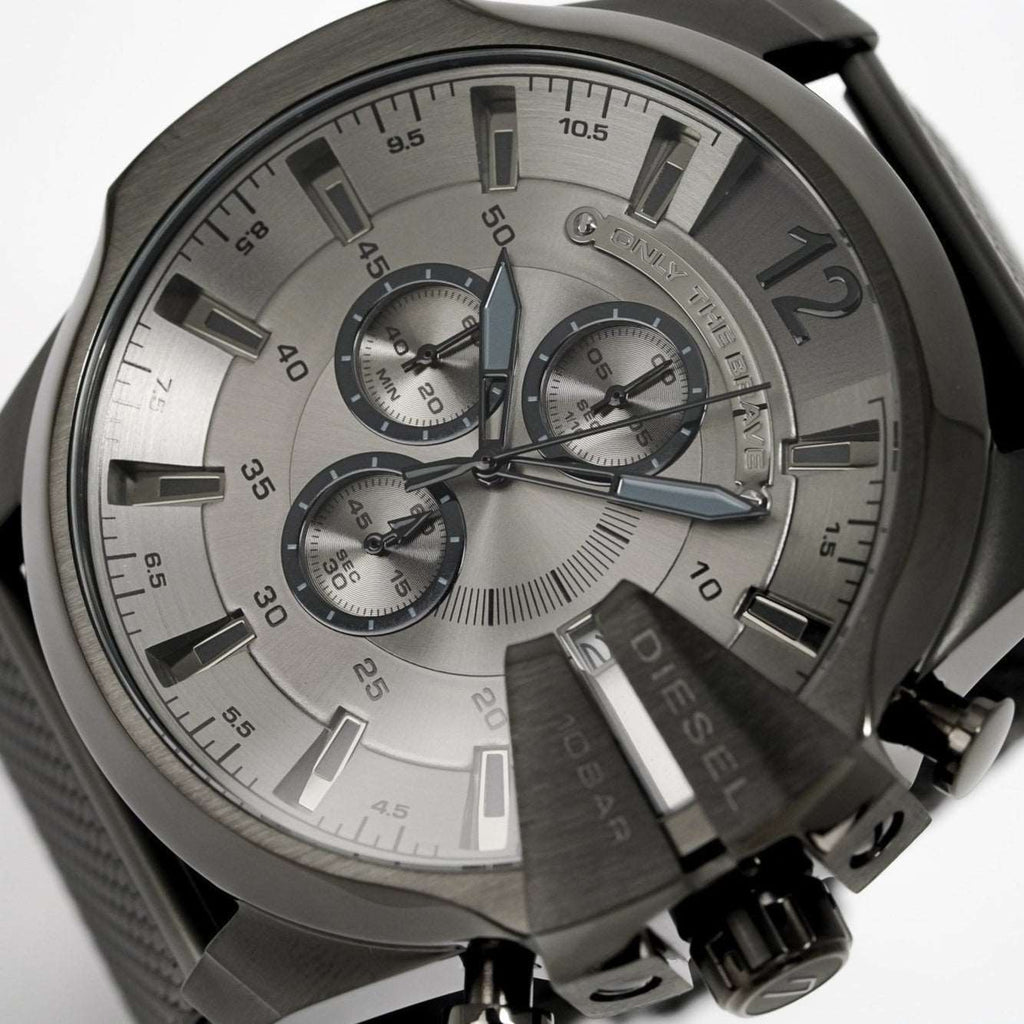 Diesel Dz4527 Men S Chronograph Mega Chief Gunmetal Mesh Watch
