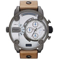 Diesel Dz7269 Men S Chronograph Little Daddy White Brown Watch