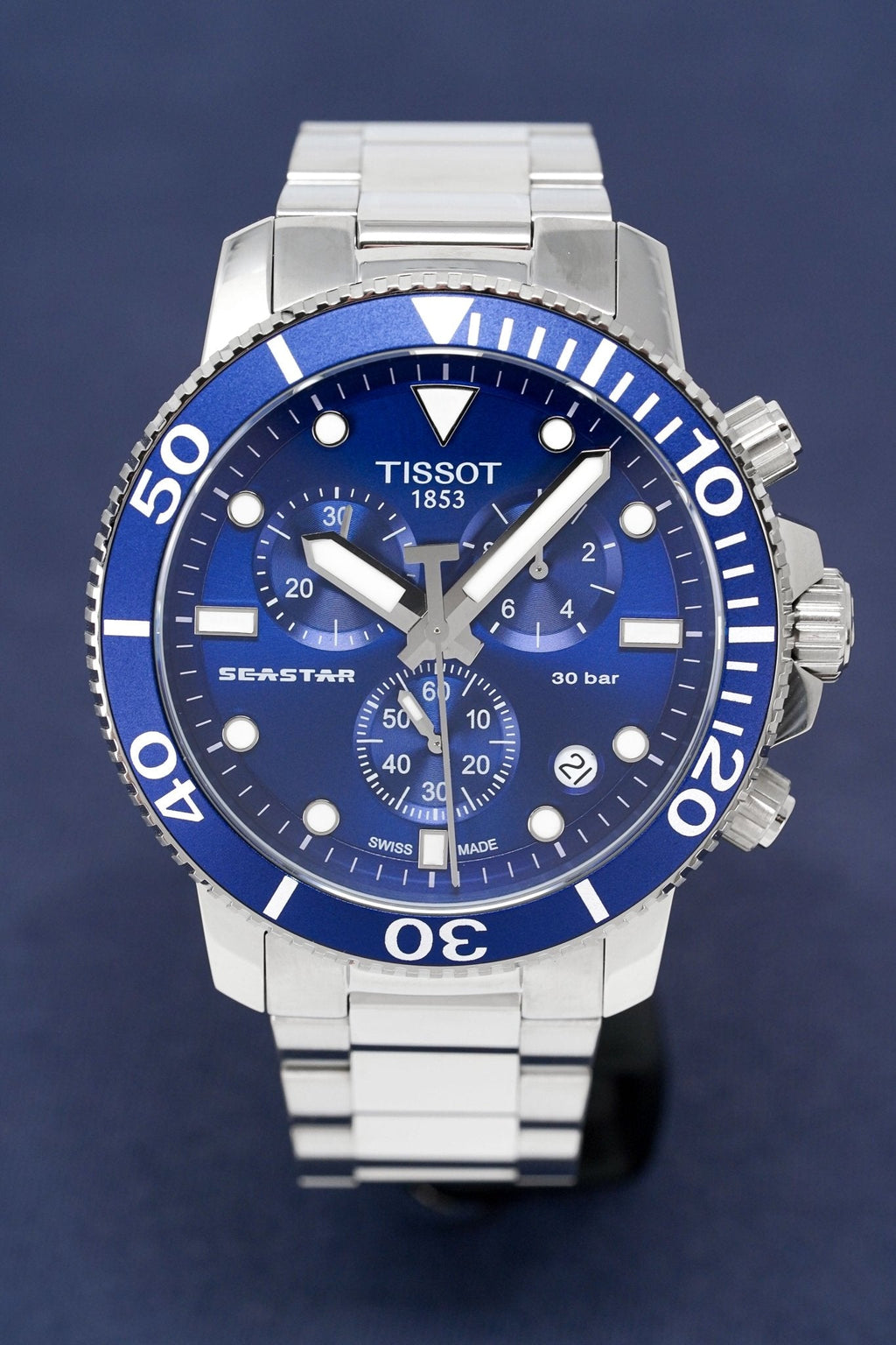Tissot Chronograph Watch Seastar 1000 Blue T1204171104100