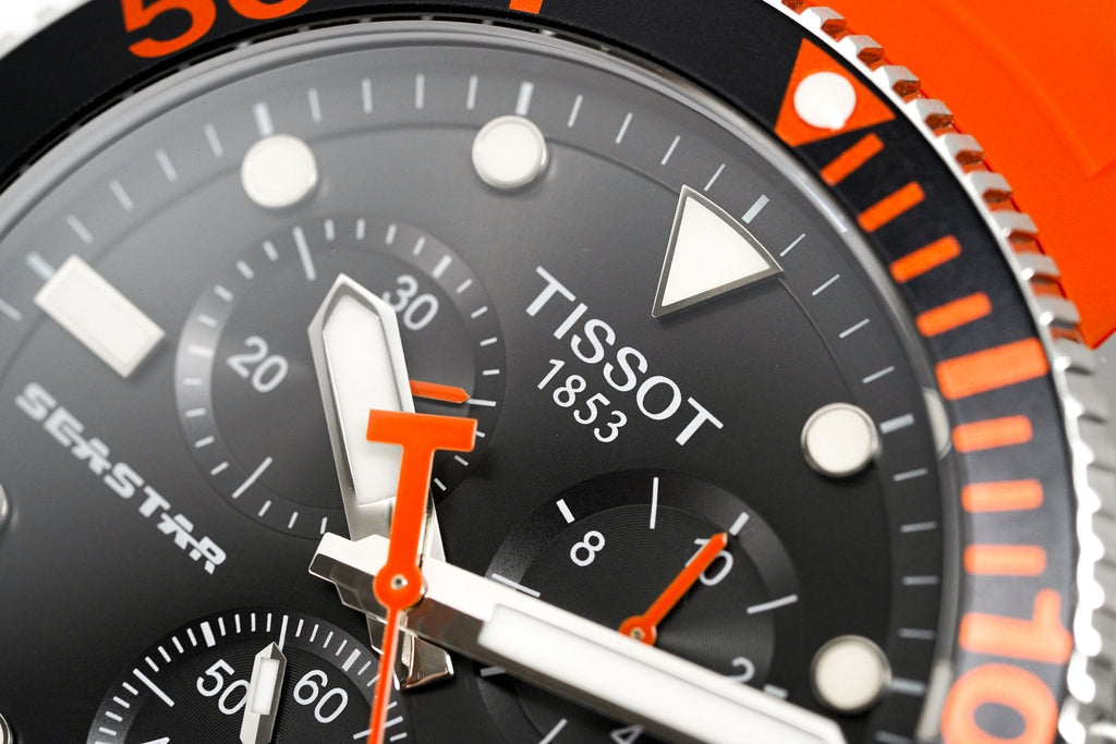 Tissot Chronograph Watch Seastar 1000 Orange T1204171705101