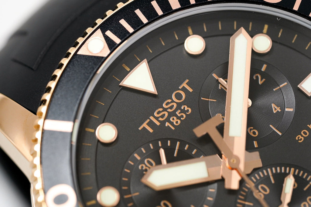 Tissot Chronograph Watch Seastar 1000 Rose Gold T1204173705100 2